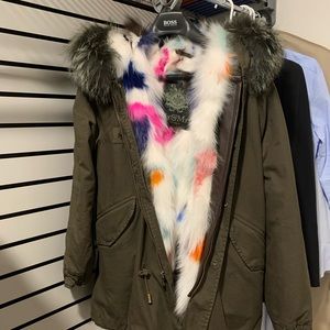 MR & MRS Italy fox fur coat women